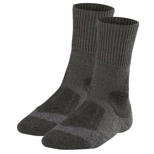 FALKE Men’s Trekking Socks Pack of 2 – TK2 Adventure Men, Hiking Socks, Heavy Cushioning, Merino Wool Dark Grey 42-43 (UK 8-9)