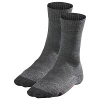 FALKE Womens Socks Pack of 2 - Trekking Socks TK 2, Ergonomic, Merino wool mix Anthracite 37-38 (4-5 UK)