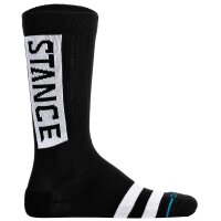 STANCE Unisex Socks, 3-pack - OG Crew, Logo, Crew Socks with Stripes Black 38-42
