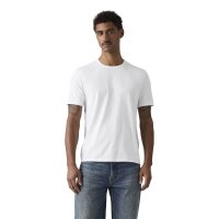 Levis Men T-shirt, 2-pack - Icon Tee, round neck, cotton, plain colour White/Black M (Medium)