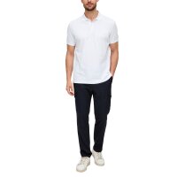 s.Oliver Herren Poloshirt, 2er Pack - Basic, Polokragen, Baumwolle, einfarbig Weiß/Dunkelblau XL
