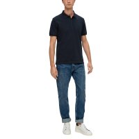 s.Oliver Herren Poloshirt, 2er Pack - Basic, Polokragen, Baumwolle, einfarbig Weiß/Dunkelblau XL