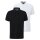 s.Oliver Mens Polo Shirt, 2-pack – Basic, polo collar, cotton, plain White/Black M (Medium)