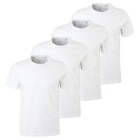 s.Oliver Men T-shirt, 4-pack – Basic, crew neck, cotton, plain White L (Large)