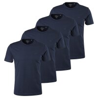 s.Oliver Herren T-Shirt, 4er Pack - Basic, Rundhals, Baumwolle, einfarbig Dunkelblau S