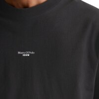 Marc OPolo Denim Herren T-Shirt, 2er Pack - Relaxed Fit, Baumwolle, Logo, einfarbig Schwarz/Weiß S