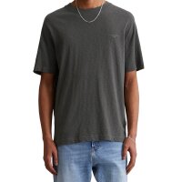 Marc OPolo Denim Herren T-Shirt, 2er Pack - Slub-Jersey-Qualität, Regular Fit, Baumwolle, einfarbig Weiß/Dunkelgrau M