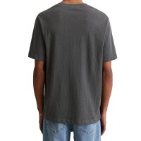 Marc OPolo Denim Herren T-Shirt, 2er Pack - Slub-Jersey-Qualität, Regular Fit, Baumwolle, einfarbig Weiß/Dunkelgrau M