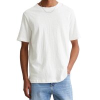 Marc OPolo Denim Herren T-Shirt, 2er Pack - Slub-Jersey-Qualität, Regular Fit, Baumwolle, einfarbig Weiß/Dunkelgrau S