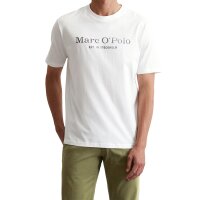 Marc OPolo Mens T-shirt, 2-pack – Large logo, regular fit, cotton, logo print, plain White S (Small)