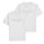 Marc OPolo Herren T-Shirt, 2er Pack - Big-Logo, Regular Fit, Baumwolle, Logoprint, uni Weiß S