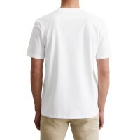 Marc OPolo Mens T-shirt, 2-pack – Medium logo, regular fit, cotton, logo print, plain White M (Medium)