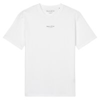 Marc OPolo Herren T-Shirt, 2er Pack - Medium-Logo, Regular Fit, Baumwolle, Logoprint, uni Weiß S
