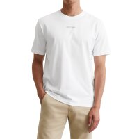 Marc OPolo Mens T-shirt, 2-pack – Medium logo, regular fit, cotton, logo print, plain White S (Small)