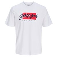 JACK&JONES Herren T-Shirts, 5er Pack - JJTILEY JJNOLAN, Rundhals, Baumwolle Weiß/Dunkelblau/Schwarz S