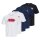 JACK&JONES Mens T-shirts, 5-pack - JJTILEY JJNOLAN, crew neck, cotton White/Dark Blue/Black S (Small)