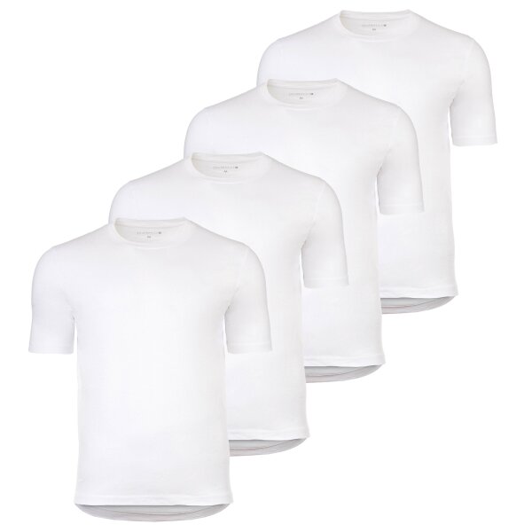 YOURBASICS Men’s T-shirt, 4-pack – IAN, cotton, regular fit, crew neck, basic White M (Medium)