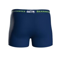 NFL Herren Boxershorts, 6er Pack - NFL Teams, Boxers, Football, Logo, Baumwollmischung Seattle Seahawks/Schwarz L