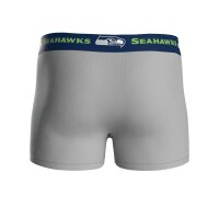 NFL Herren Boxershorts, 6er Pack - NFL Teams, Boxers, Football, Logo, Baumwollmischung Seattle Seahawks/Schwarz L