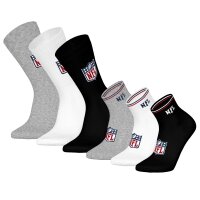 NFL Unisex Socken, 6er Pack - NFL Shield 3Pack Crew...