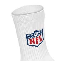 NFL Unisex Socken, 6er Pack - NFL Shield 3Pack Crew Socks, 3Pack Quarter Socks, Streifen, Logo, Baumwollmischung Weiß 39-42