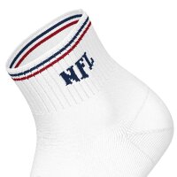 NFL Unisex Socken, 6er Pack - NFL Shield 3Pack Crew Socks, 3Pack Quarter Socks, Streifen, Logo, Baumwollmischung Weiß 39-42