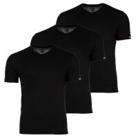 DIESEL Herren T-Shirt, 3er Pack - MICHAEL-D-CORE, Unterhemd, V-Neck, Kurzarm, Baumwolle Schwarz S