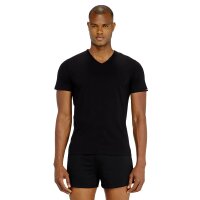 DIESEL Herren T-Shirt, 3er Pack - MICHAEL-D-CORE, Unterhemd, V-Neck, Kurzarm, Baumwolle Schwarz S
