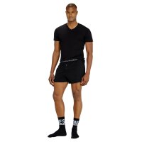 DIESEL Herren T-Shirt, 3er Pack - MICHAEL-D-CORE, Unterhemd, V-Neck, Kurzarm, Baumwolle Schwarz S
