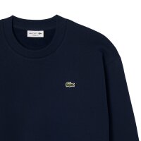 LACOSTE Herren Sweatshirt - Fleece Sweatshirt, Rundhals, Regular Fit Dunkelblau S