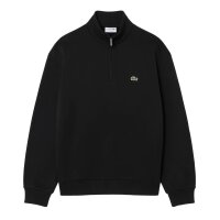 LACOSTE Herren Sweatshirt mit Stehkragen - Zip Fleece Sweatshirt, Regular Fit Schwarz S