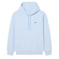 LACOSTE Men Hooded Sweatshirt - Fleece Hoodie, Regular Fit Light blue S (Small)