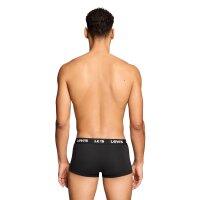 Levis Men Boxer Shorts, 2-pack - Logo Trunk 2P, logo waistband, stretch cotton, plain Black M (Medium)