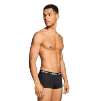 Levis Men Boxer Shorts, 2-pack - Logo Trunk 2P, logo waistband, stretch cotton, plain Black M (Medium)