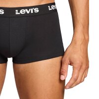 Levis Men Boxer Shorts, 2-pack - Logo Trunk 2P, logo waistband, stretch cotton, plain Black M (Medium)