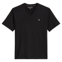 Marc OPolo mens T-shirt, V-neck – Short-sleeved, regular fit, cotton, plain Black M (Medium)