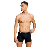 Levis Men Boxer Shorts, 3-pack - Repeat Logo Boxer Brief 3P, logo waistband, stretch cotton, plain Black M (Medium)
