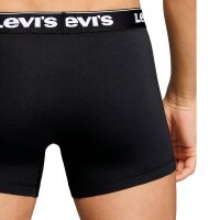 Levis Men Boxer Shorts, 3-pack - Repeat Logo Boxer Brief 3P, logo waistband, stretch cotton, plain Black M (Medium)