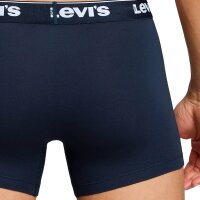 Levis Men Boxer Shorts, 3-pack - Repeat Logo Boxer Brief 3P, logo waistband, stretch cotton, plain Dark blue M (Medium)