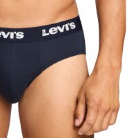 Levis Herren Slips, 2er Pack - Repeat Logo Brief 2P, Logobund, Cotton Stretch, einfarbig Dunkelblau M