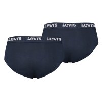 Levis Men Briefs, 2-pack - Repeat Logo Brief 2P, logo waistband, stretch cotton, plain Dark blue M (Medium)