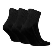 Levis Unisex Quarter-Socken, 3er Pack- Mid Cut Batwing Logo, Recycled Cotton 3P, einfarbig Schwarz 39-42