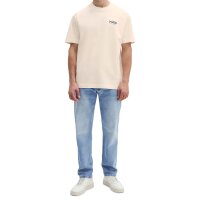 Marc OPolo Herren T-Shirt, kurzarm - Rundhals, Loose Fit, Heavy Jersey, Baumwolle, Print Weiß M