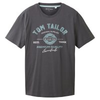 TOM TAILOR Mens T-shirt – Logo T-shirt, crew neck,...