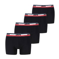 Levis Herren Boxer-Shorts, 4er Pack - Sportswear Logo Boxer Brief 4P, Cotton Stretch, ECOM Schwarz M