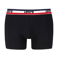 Levis Men Boxer Shorts, 4-pack - Sportswear Logo Boxer Brief 4P, Cotton Stretch, ECOM Black M (Medium)