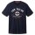 TOM TAILOR Herren T-Shirt - Logo Tee, Rundhals, Regular Fit, Baumwolle, Print Blau M
