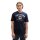 TOM TAILOR Herren T-Shirt - Logo Tee, Rundhals, Regular Fit, Baumwolle, Print Blau M