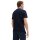 TOM TAILOR Mens T-shirt – Logo T-shirt, crew neck, regular fit, cotton, print Blue M (Medium)
