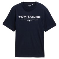 TOM TAILOR Herren T-Shirt - T-Shirt with Print, Rundhals,...
